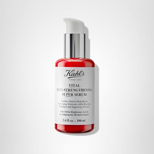 Kiehl's Vital Skin-Strengthening Hyaluronic Acid Super Serum, Boosts Radiance & Smooths Fine Lines, Improves & Renews Skin Texture, with Adaptogenic Herbal Complex, for All Skin Types