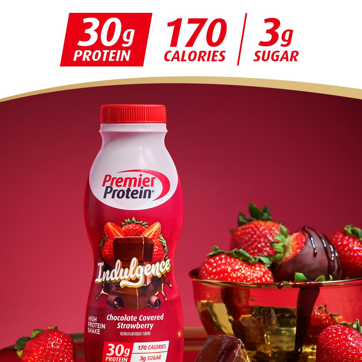 Premier Protein INDULGENCE 30g Shake, Salted Caramel Truffle, 12 Pack