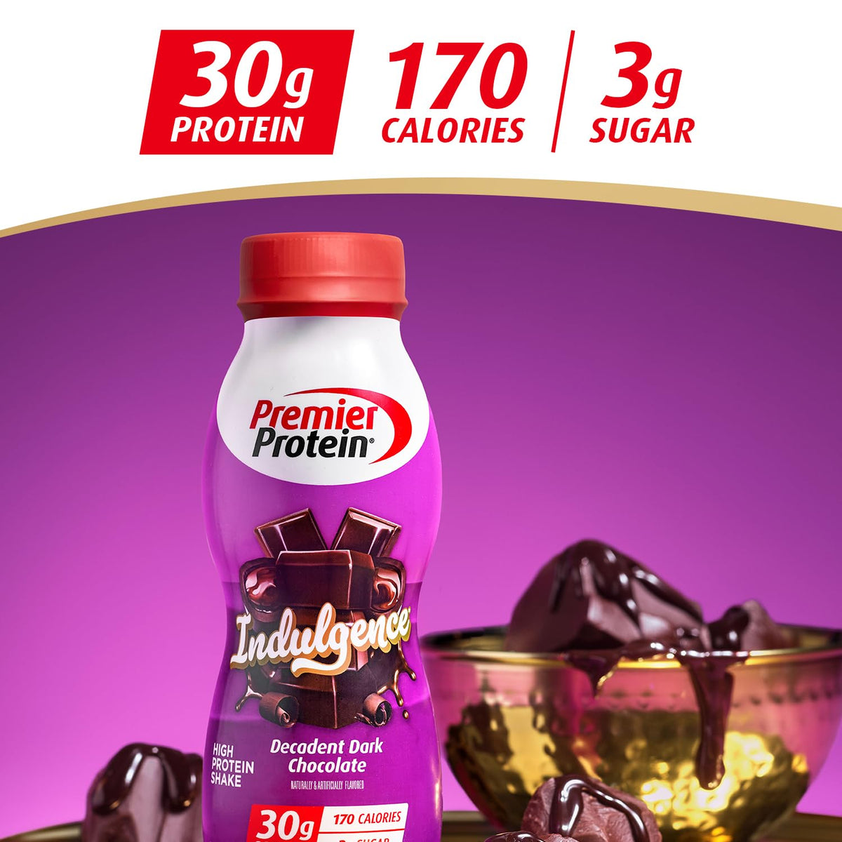 Premier Protein INDULGENCE 30g Shake, Salted Caramel Truffle, 12 Pack