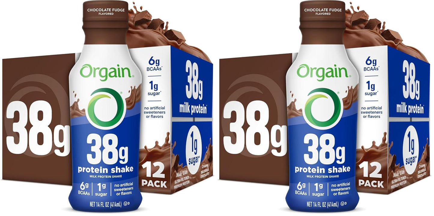 Orgain 30g High Protein Shake, Dairy Isolate Milk Protein, Vanilla Bean, 5g BCAAs, 1g Sugar Per Serving, Meal Replacement, Ready to Drink, Keto Friendly, Gluten-Free 11 Fl Oz (Pack of 12)