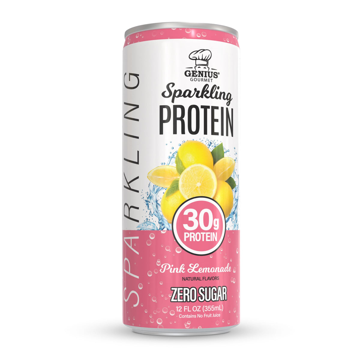 Genius Gourmet Clear Protein Sparkling Water Fruit Punch, 18 Pack
