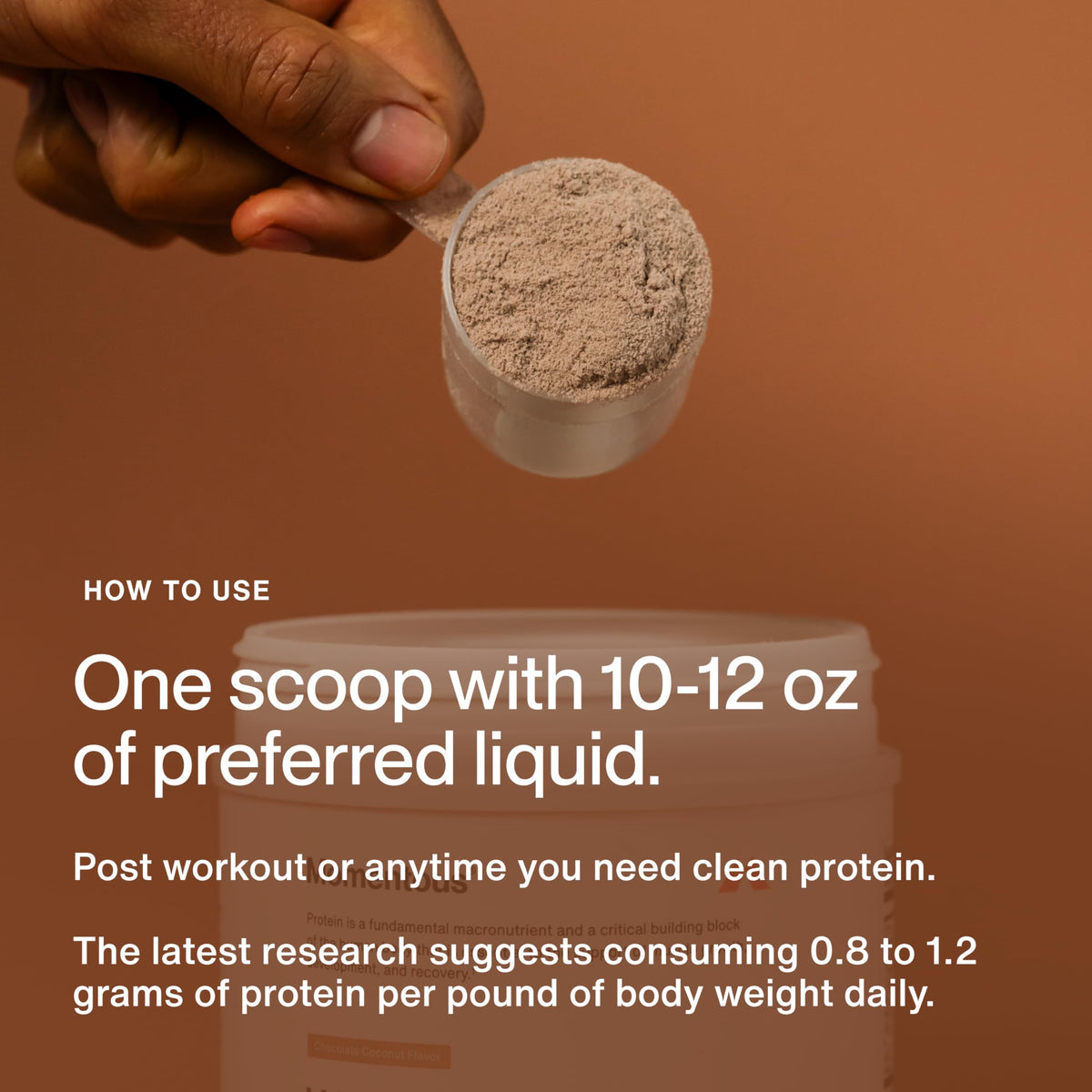 Momentous Grass-Fed Whey Protein Isolate Powder, 20g, Unflavored