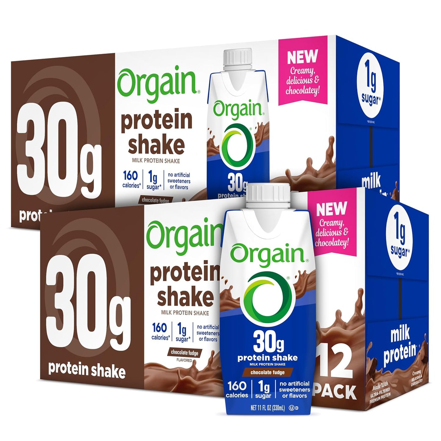 Orgain 30g High Protein Shake, Dairy Isolate Milk Protein, Vanilla Bean, 5g BCAAs, 1g Sugar Per Serving, Meal Replacement, Ready to Drink, Keto Friendly, Gluten-Free 11 Fl Oz (Pack of 12)