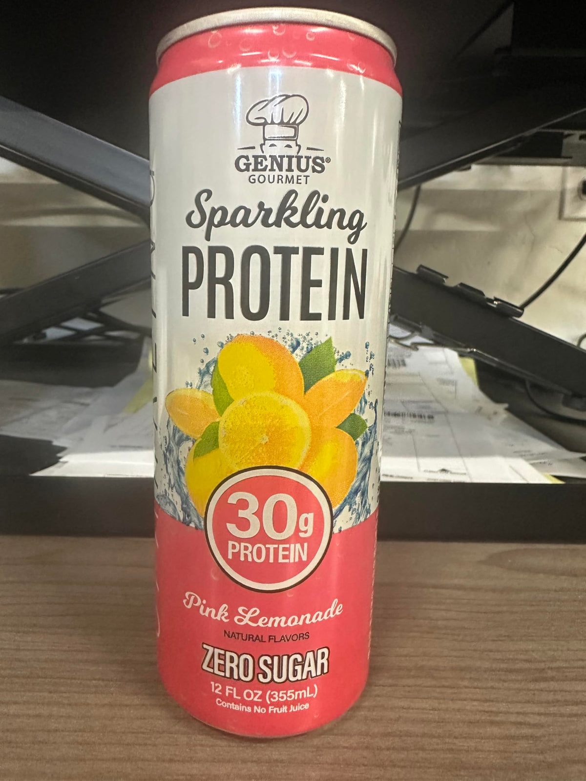 Genius Gourmet Clear Protein Sparkling Water Fruit Punch, 18 Pack