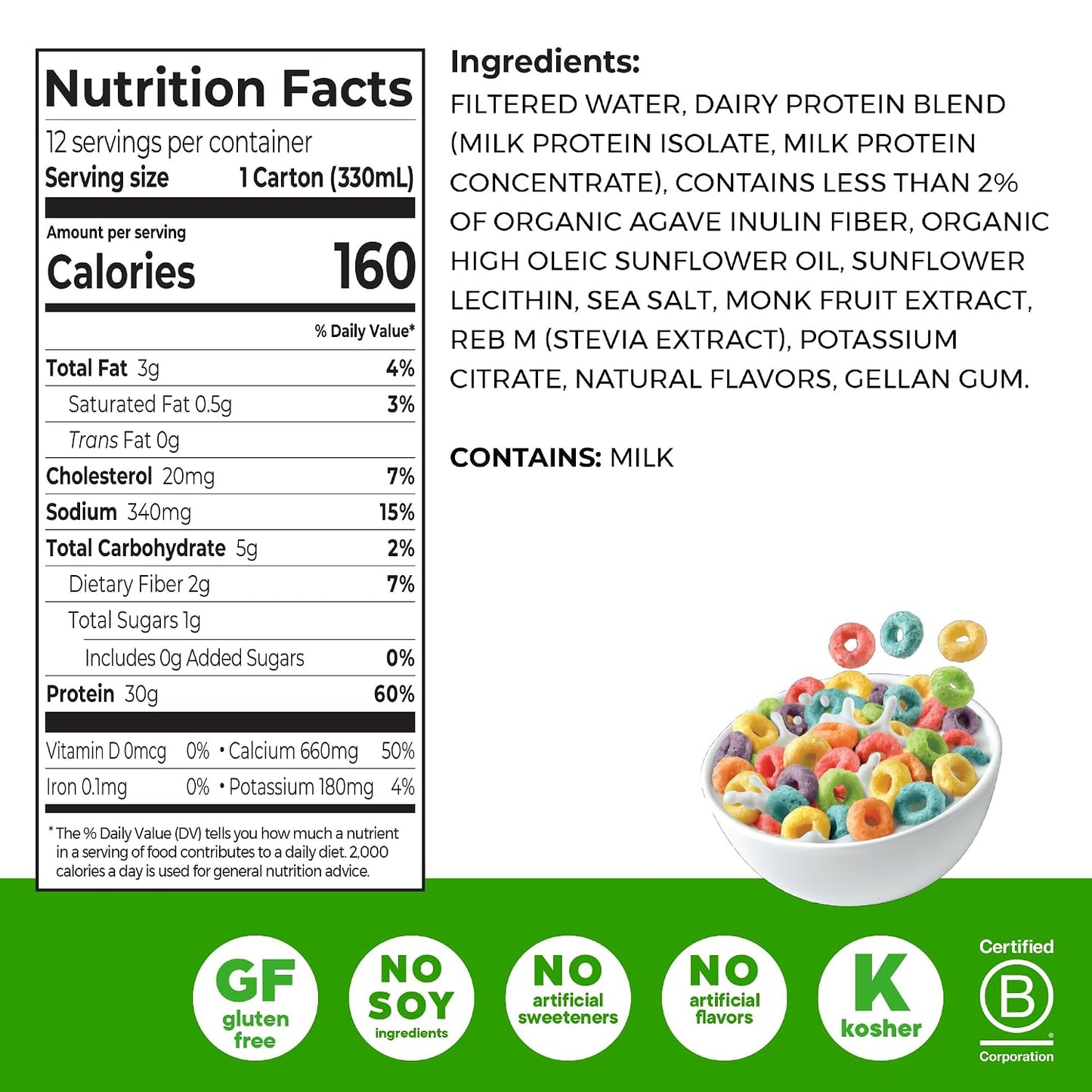 Orgain 30g High Protein Shake, Dairy Isolate Milk Protein, Vanilla Bean, 5g BCAAs, 1g Sugar Per Serving, Meal Replacement, Ready to Drink, Keto Friendly, Gluten-Free 11 Fl Oz (Pack of 12)