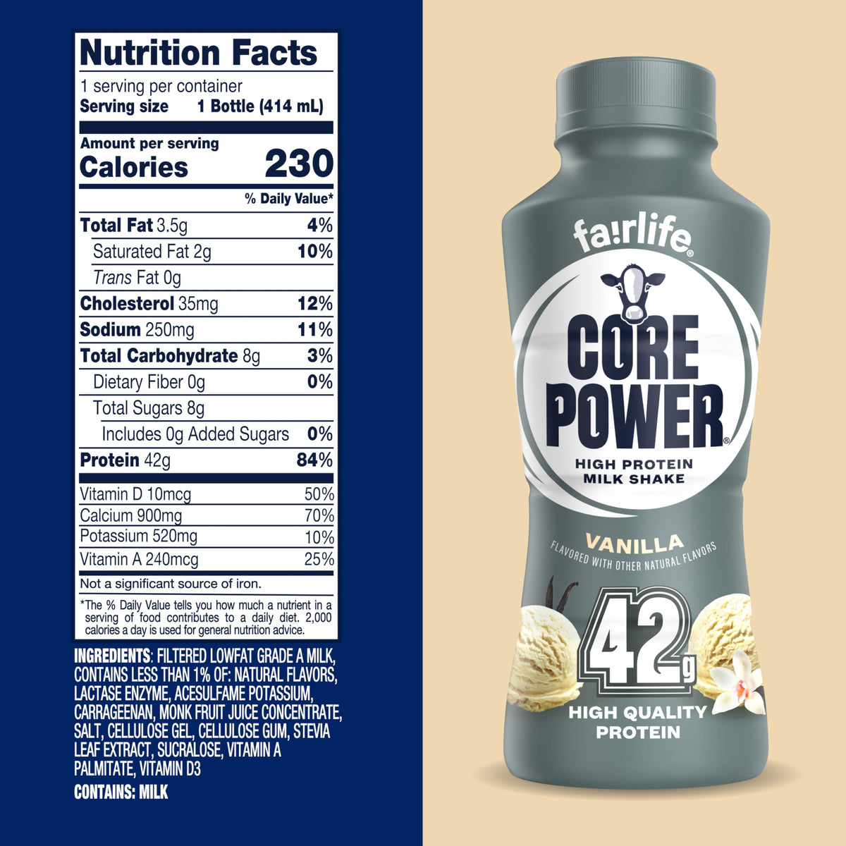 Core Power Elite High Protein Shake, Strawberry, 42g Bottle, 14oz, 12 Pack
