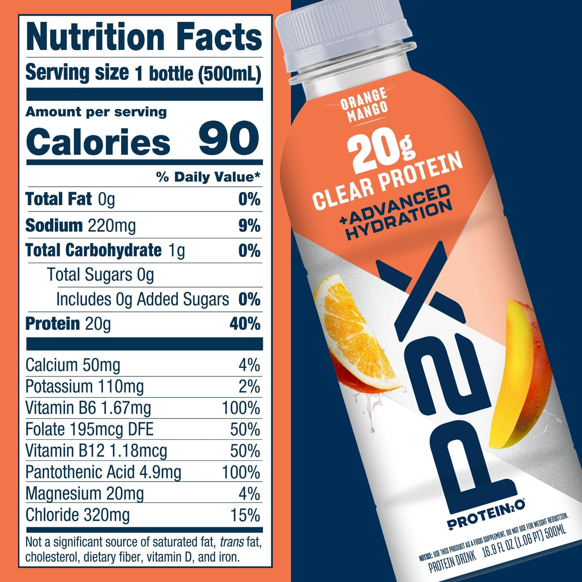 Protein2o P2X Advanced Hydration 20g Clear Protein Drink, 710mg of Electrolytes, 0g of Sugar - Post-Workout Recovery - 16.9 Fl Oz - 12 Count Strawberry Watermelon