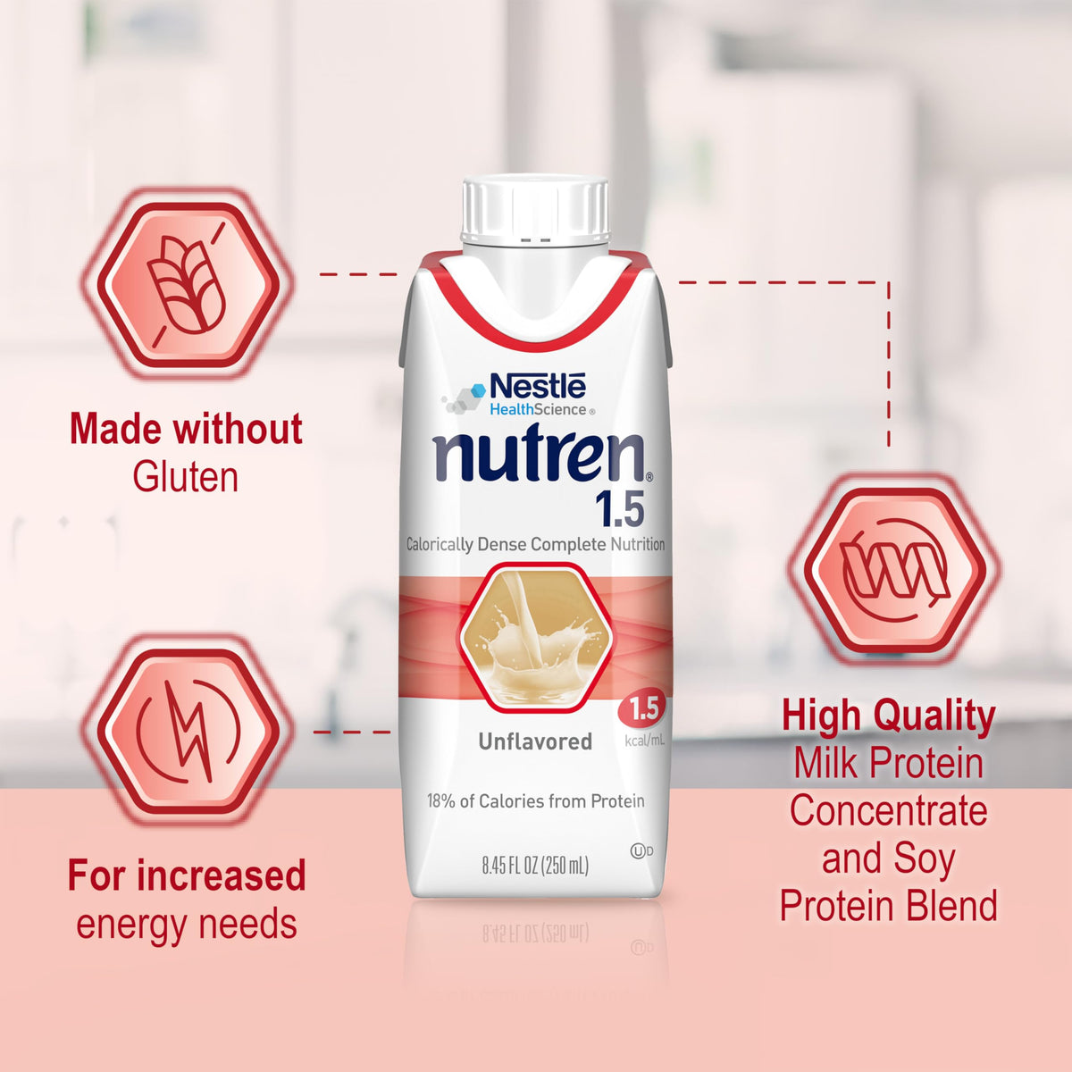Nutren 2.0 Complete Nutrition Tube Feeding Formula, 8.45 Fl Oz, 24pk