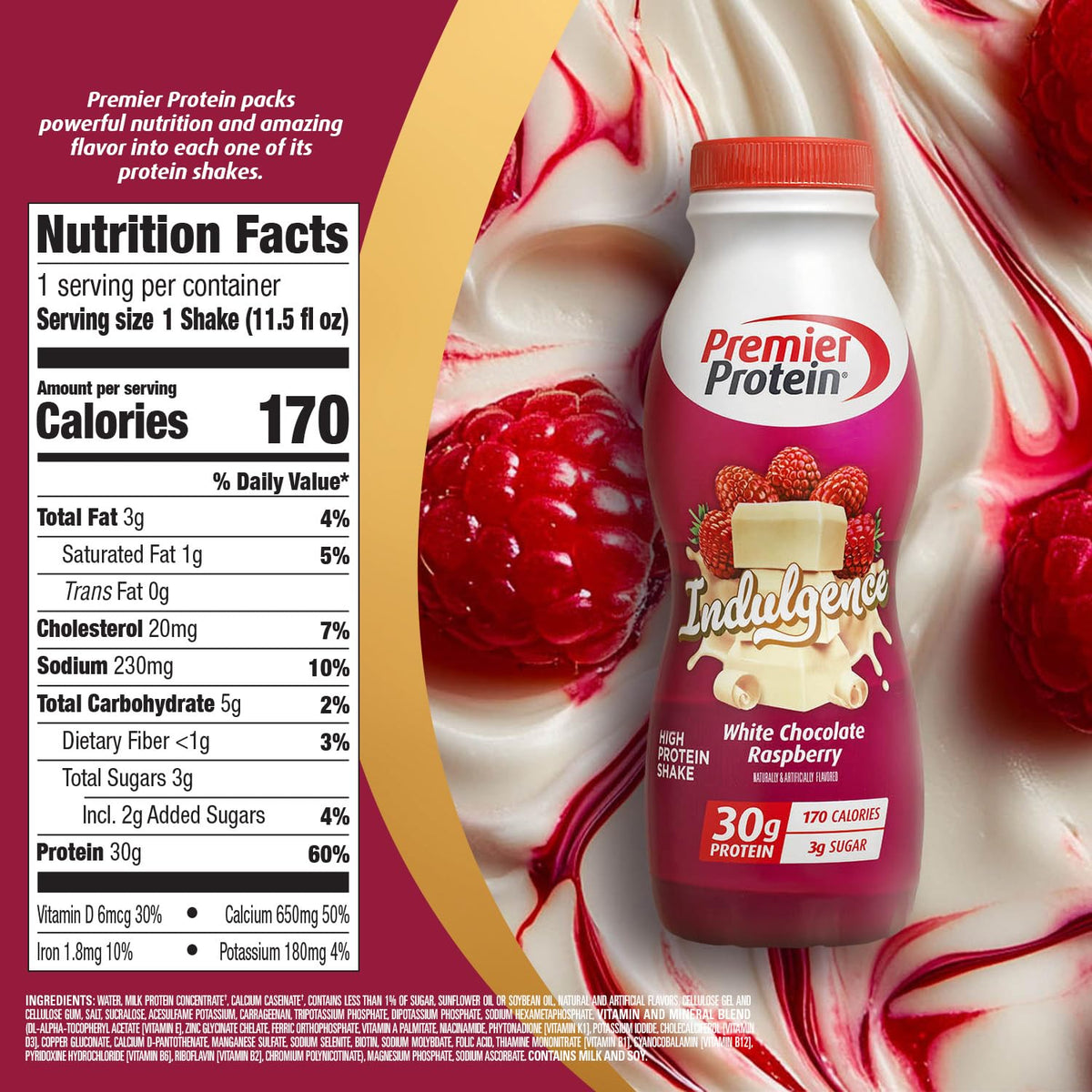 Premier Protein INDULGENCE 30g Shake, Salted Caramel Truffle, 12 Pack