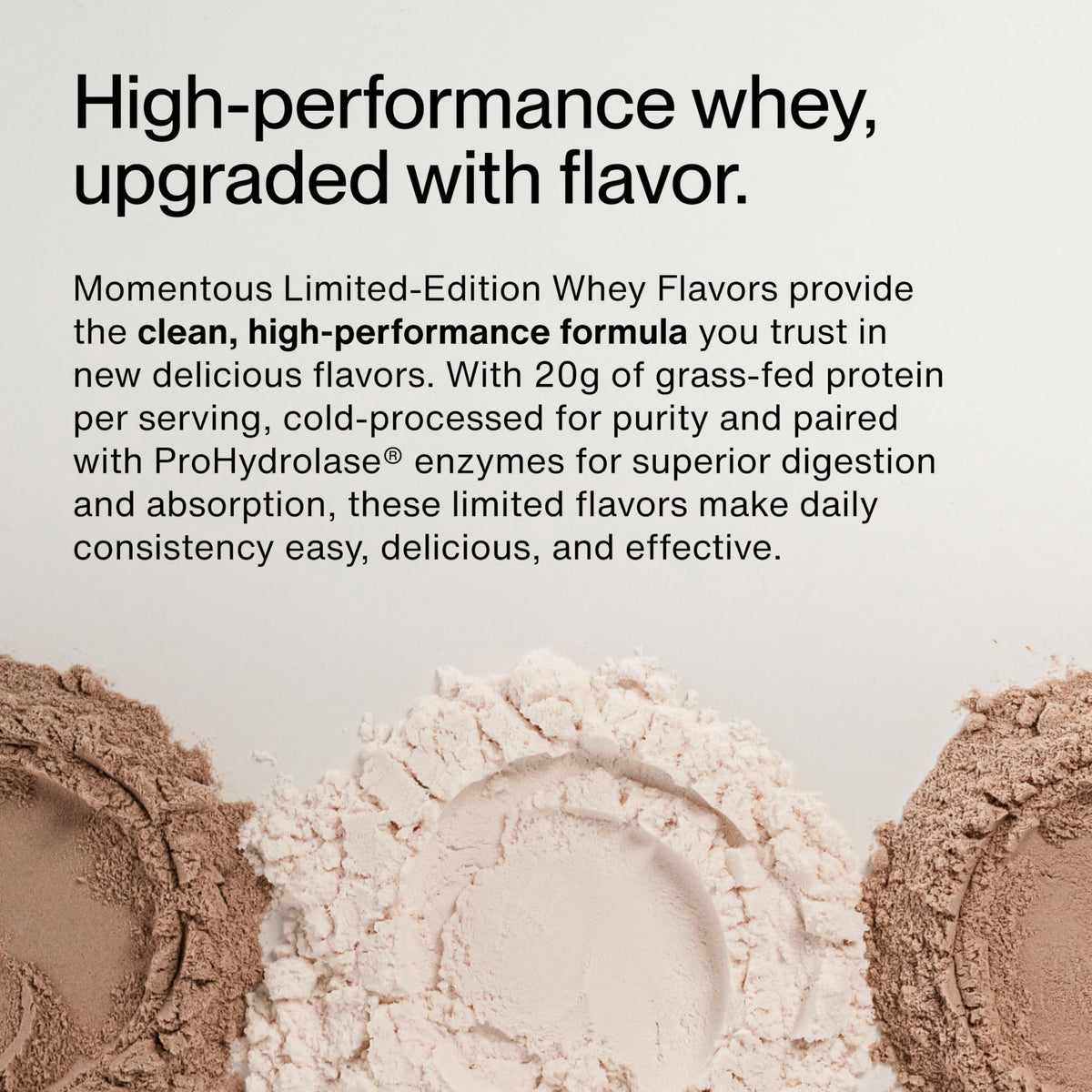 Momentous Grass-Fed Whey Protein Isolate Powder, 20g, Unflavored