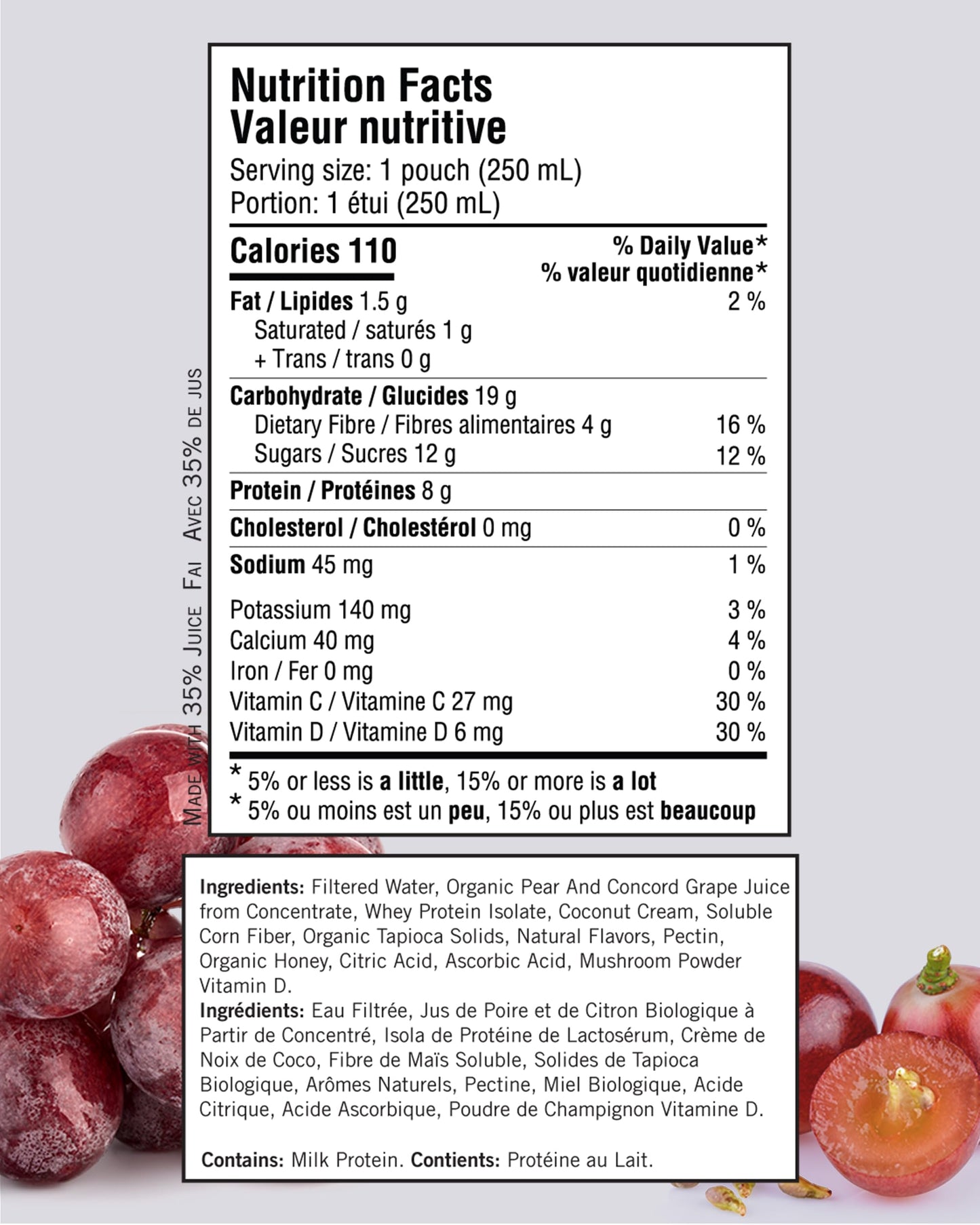 Gnubees Protein Smoothie, 6 Count – 8g Protein + 4g Fibersol | Ready-to-Drink Protein Shake For Adults with Real Fruits, Prebiotic, Non GMO, Lactose Free - Strawberry Wise, 8 fl oz