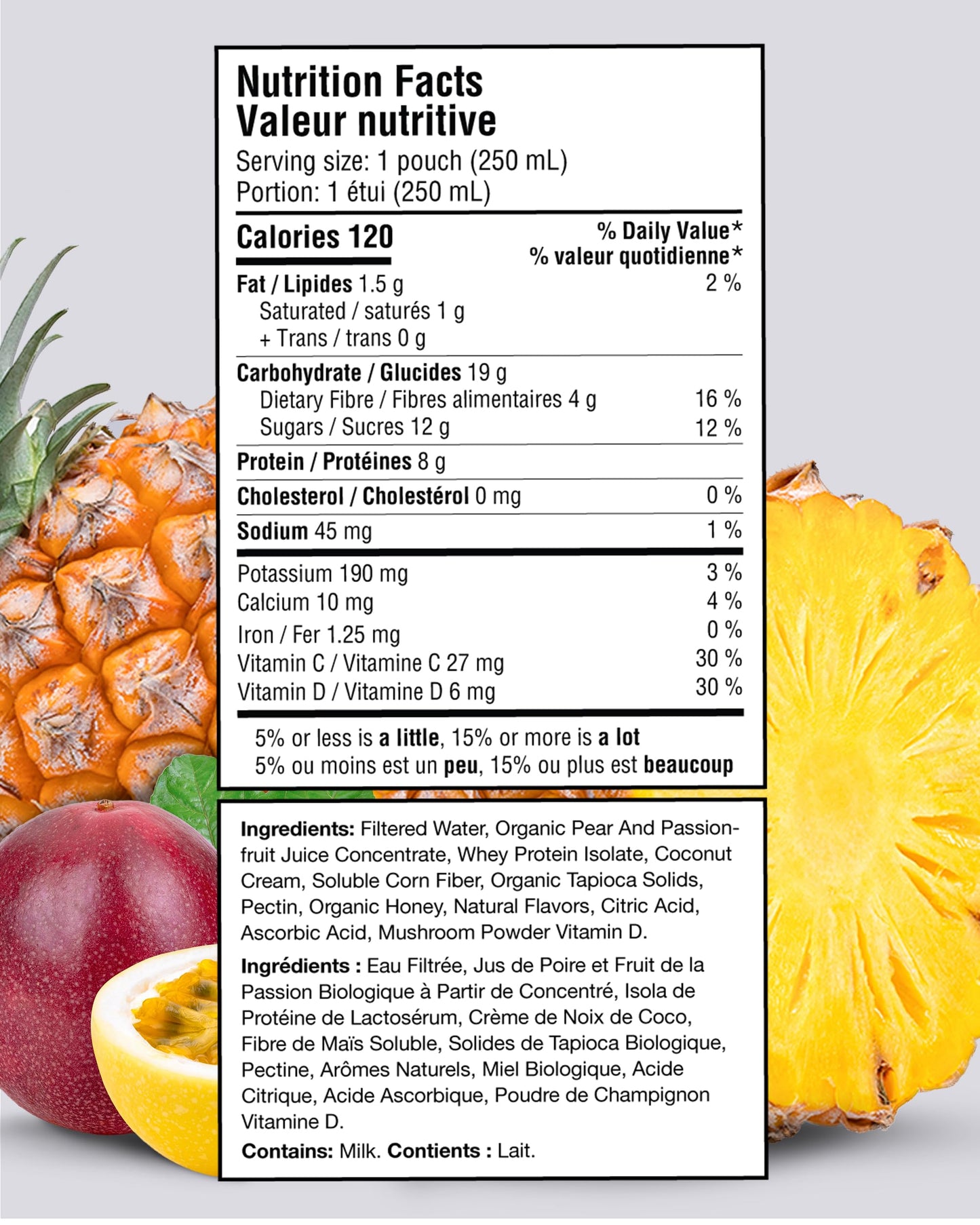 Gnubees Protein Smoothie, 6 Count – 8g Protein + 4g Fibersol | Ready-to-Drink Protein Shake For Adults with Real Fruits, Prebiotic, Non GMO, Lactose Free - Strawberry Wise, 8 fl oz