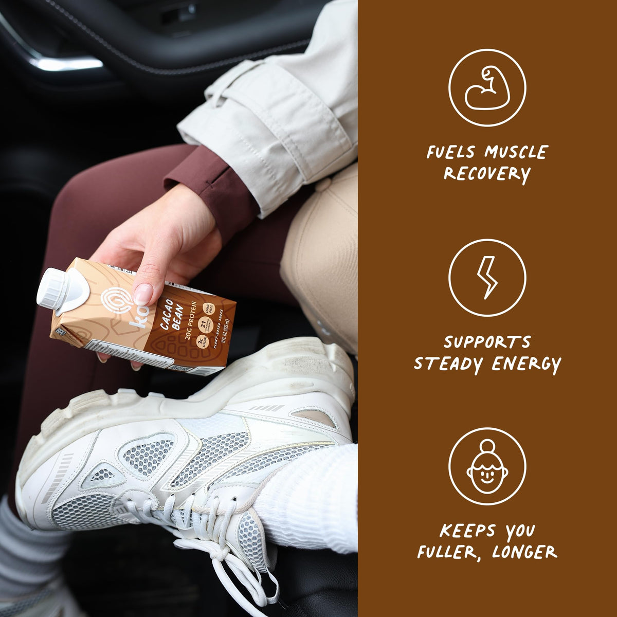 Koia Plant-Based Protein Shake, Chocolate Banana, 11 Fl Oz (Pack of 12)